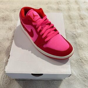 Nike Air Jordan 1 Low SE Red and Pink Shoes